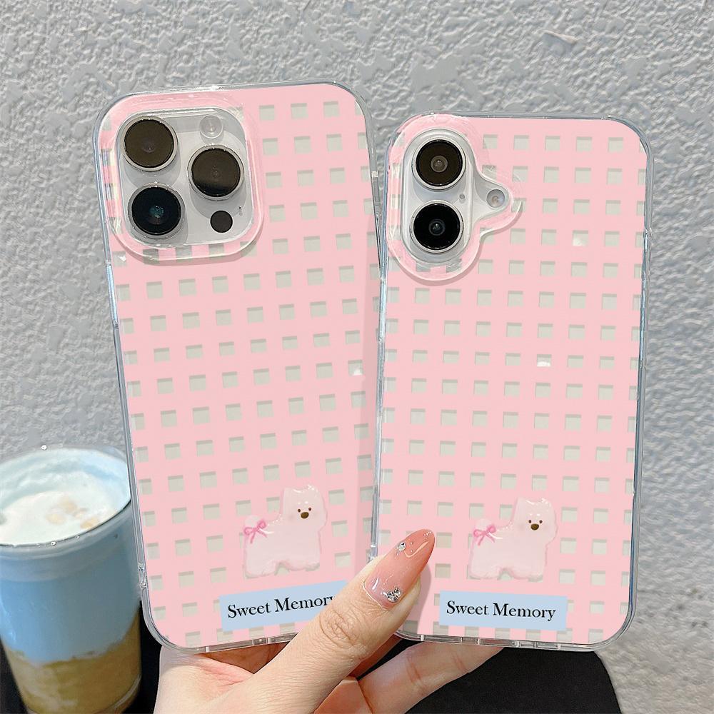 Painted Phone Case for iPhone 12 13 15 16 iPhone 16 12 13 14 15 Pro  14 15 16 Pro Max Coverage Shockproof Anti-Fingerprint Fresh Style Protective Case