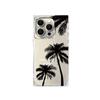 Square Back Tube Protection Clear Case For iPhone 12 13 15 Plus 16 ProMax 14 Pro Max 11 Anti-Oxygen,Coconut Tree Pattern Casing