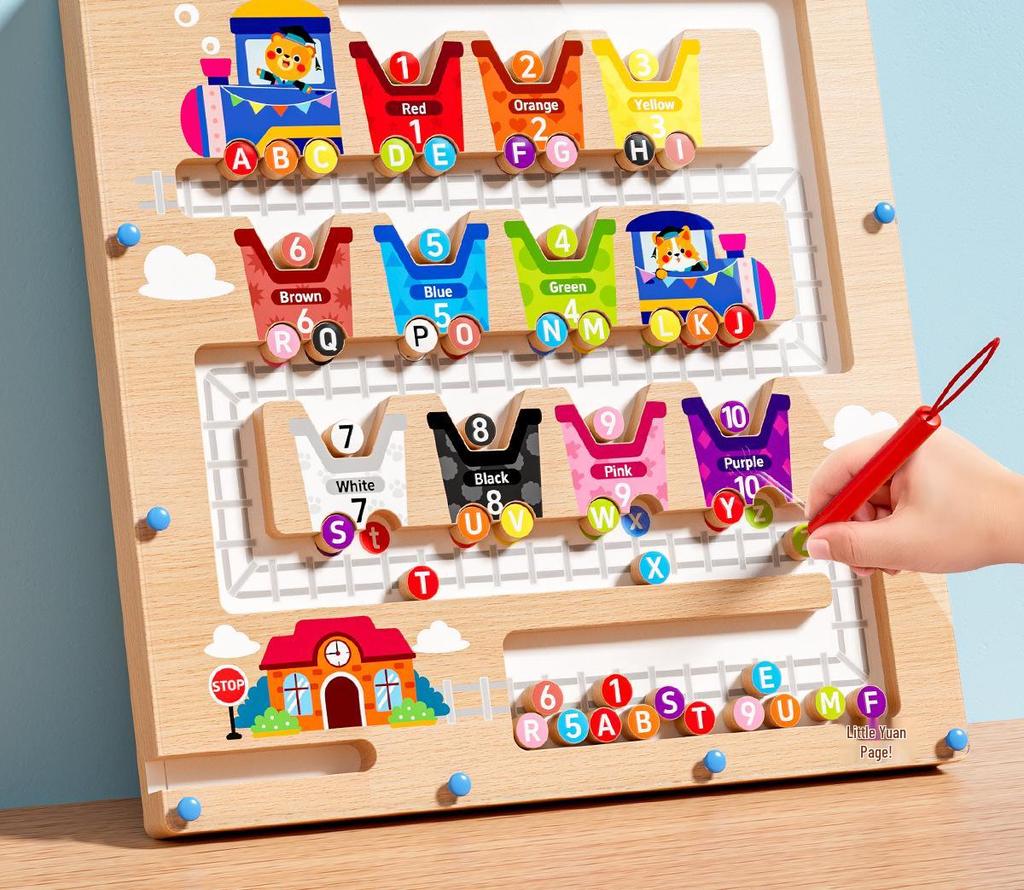 Cross-border Kids' Magnetic Counting Maze Toy for Early Learning