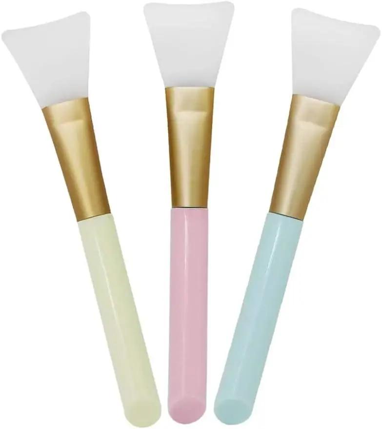 Silicone Facial Mask Brush Hairless Facial Mask Brush Mini Manual Silicone Facial Scrub Facial Massage Brush Applicator Tool