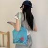 Korean  Pvc Shell Shoulder Bag Ins Style Girly Blue Transparent Handbag Female Waterproof Portable Tote Bags