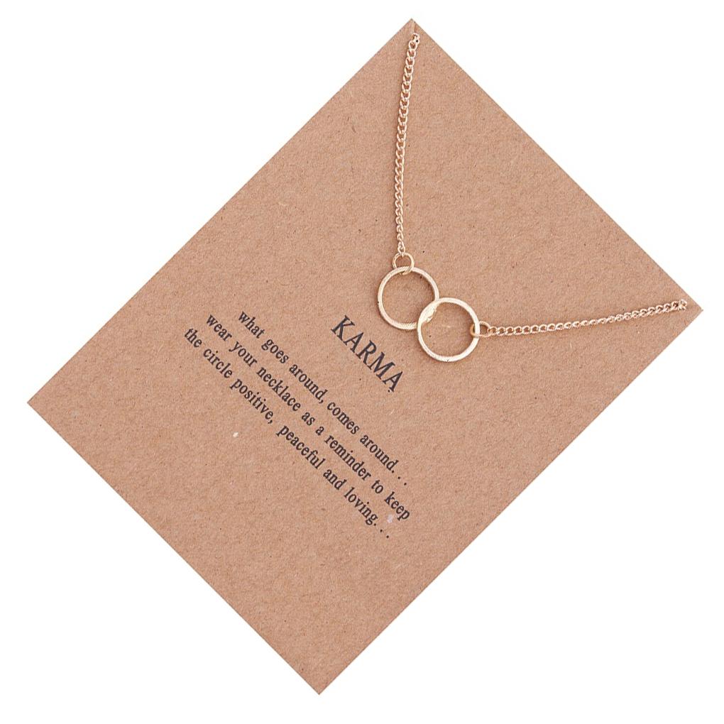 

Interlocking Rings Necklace Simple Style Dress Ornament Ladies Pendant Women Necklaces Hanging Decor Fashion Decor Accessory