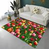 Krásný 3D tištěný koberec s tulipány do obývacího pokoje, ložnice Alfombra Protiskluzový měkký kusový koberec Pohovka Vstupní rohožka Domácí rohožka Dekor Tapete