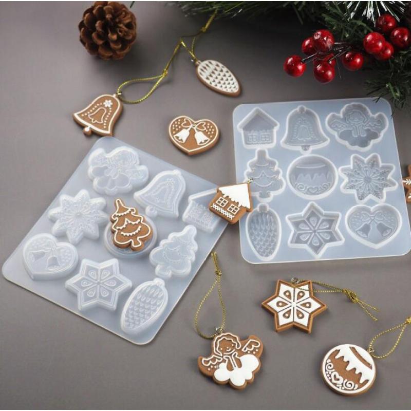 DIY Kristall Epoxidharz Form Weihnachtsbaum Schneeblume Elch Anhänger Form