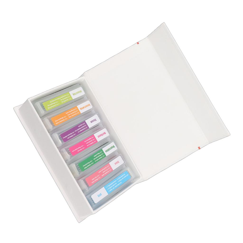 35pcs Biology Glass Prepared Microscope Slides Lab Specimens Set