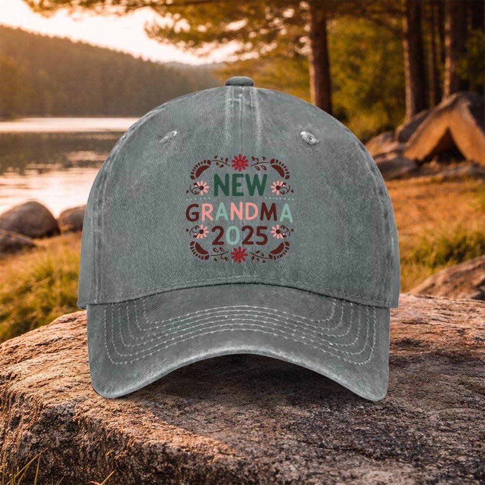 Grandma Printed Washed Baseball Cap Unisex Casual Golf Outdoor Hat