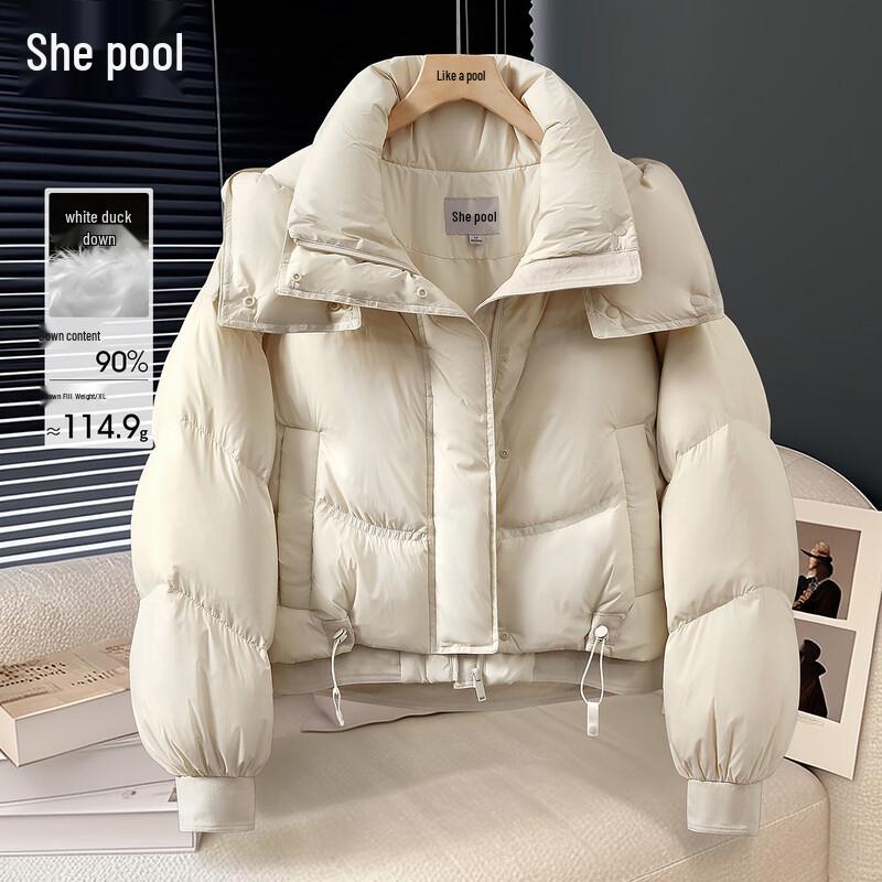 

Women s Petite 90% Down Hooded Puffer Jacket L