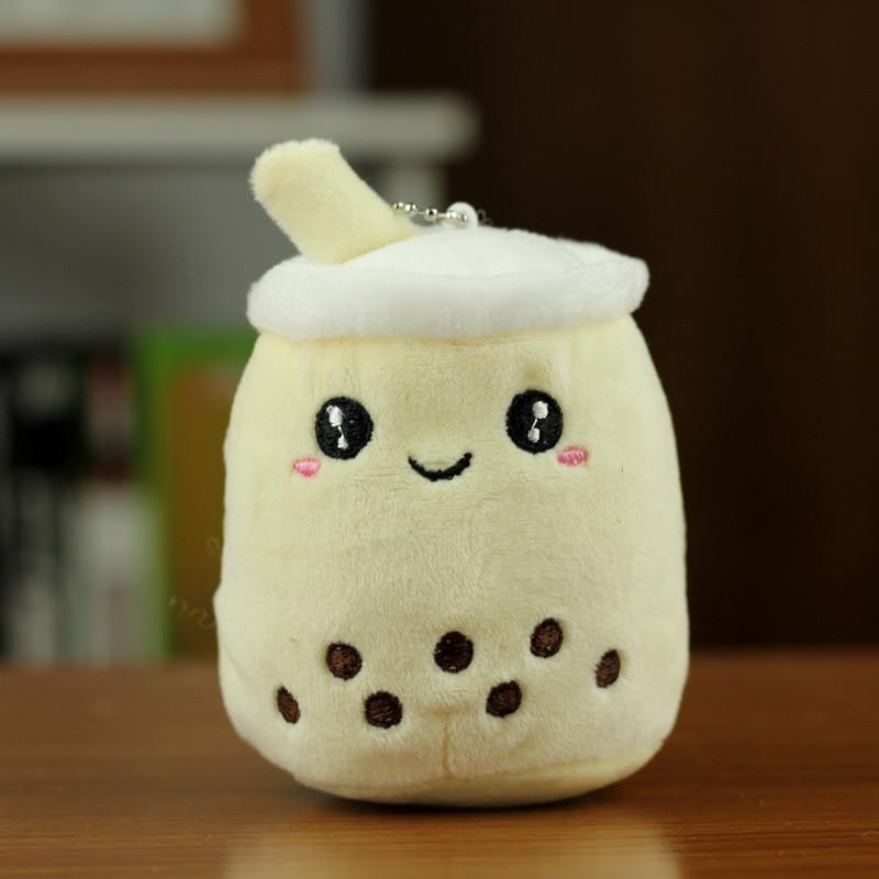 Niedliches Plüsch-Milchteebecher-Spielzeug, Stofftier, süßes Geschenk aus kurzem Plüschmaterial