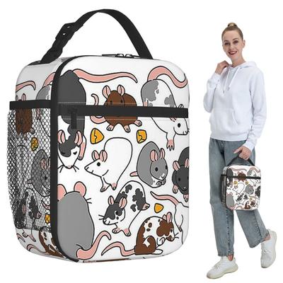 Rat Pack Isolierte Lunchtasche für Kinder Schul-Kühltasche Thermische Lebensmittelbox Tragbare Lunchboxen Behälter
