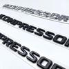 Chrome Black for Mercedes Benz Kompressor Emblem Rear Trunk Badge Lettering Stickers CLK SLK SL CLS ML A B C S R Class Accessori