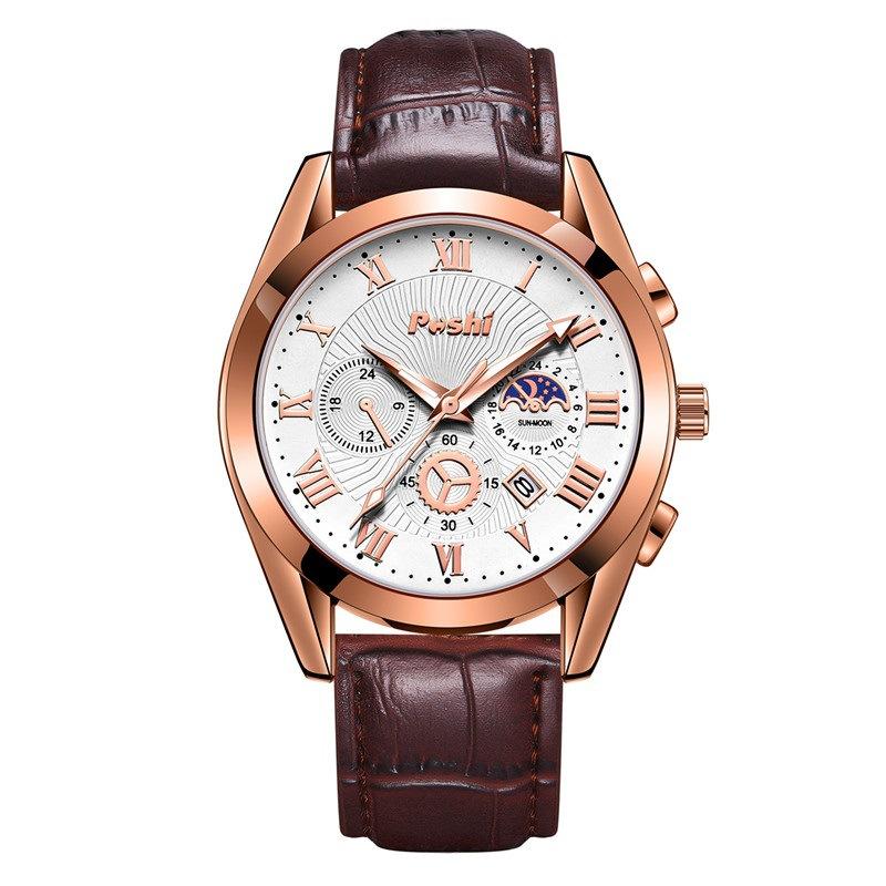 POSHI Business Watch Middle School Waterproof Sports Electronic Watch Luminous Simple Fashion Men's Watch Quartz Watch