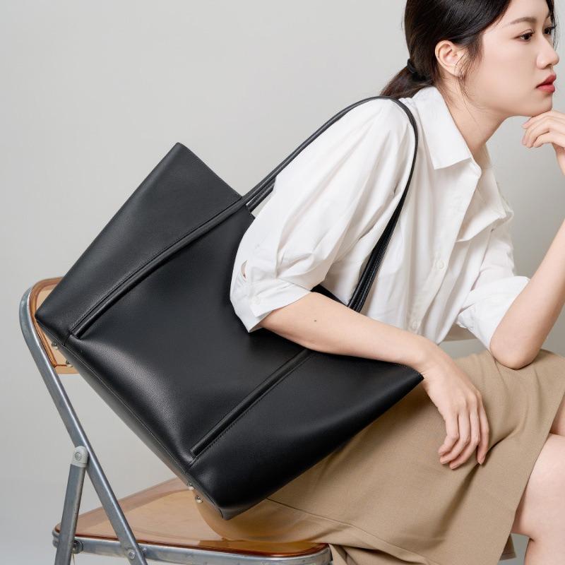 Big bag women's genuine leather women's bag cowhide new women's shoulder bag underarm large-capacity commuting high-end tote bag women