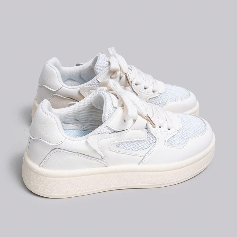 Thick-soled new spring and autumn mesh breathable student board shoes niche casual sports shoes