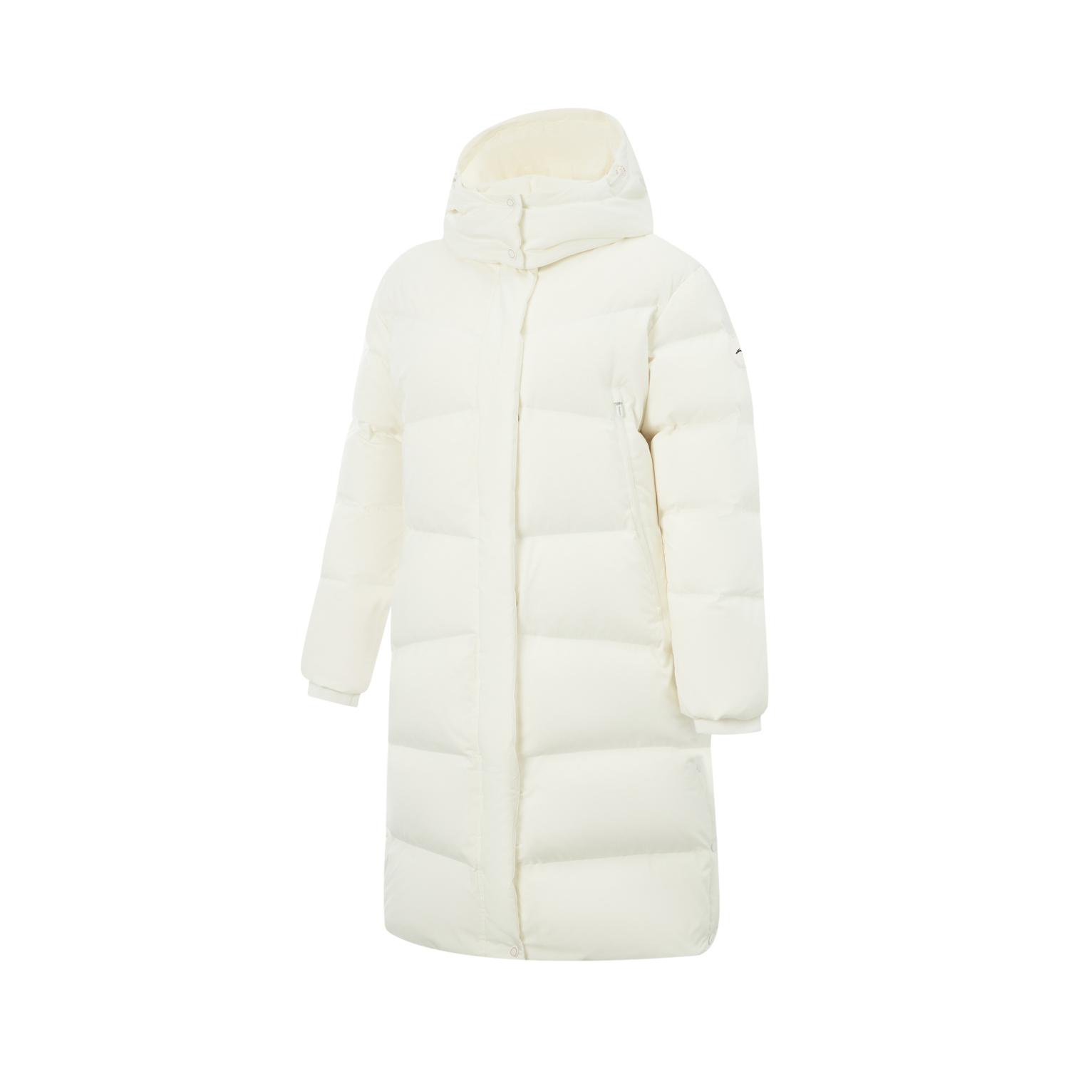 

Li-Ning Ветрозащитная и водостойкая пуховая куртка с капюшоном и надписью Женская верхняя одежда AYMV208-2 L