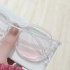 Large Frame Glasses Block Blue Light 0 Diopter Computer Gaming Glasses for Fashion Lady Transparent
