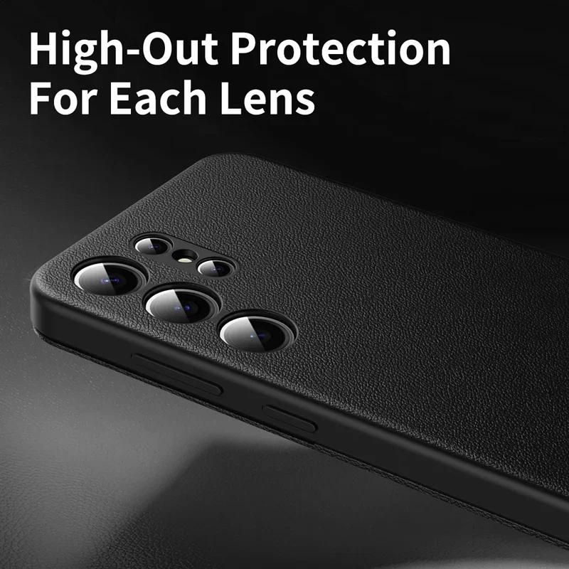 For Samsung Galaxy S22 S23 S25 Ultra S24 Plus Case Smart View Window PU Leather Wallet Flip-Free Answering Cover with Card Slot