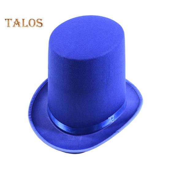 

Високий циліндр Чарівник Високий капелюх Британський чорний джаз Топпер Капелюх Чоловічий і жіночий придворний джентльмен Плоский повстяний капелюх для вистав Рольова гра Різдво синій