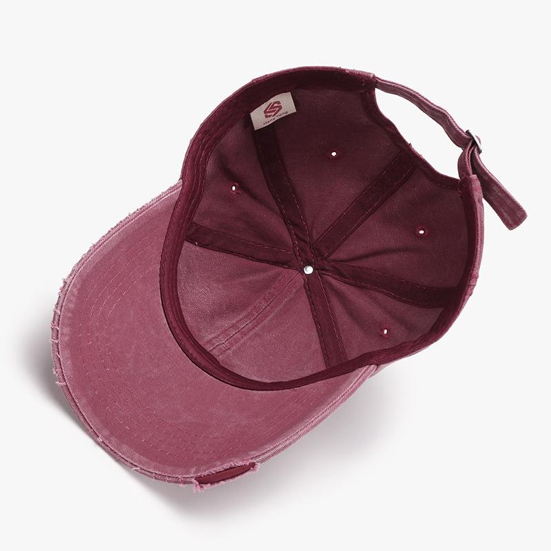 Spring And Summer Letters Three-Dimensional Embroidery Holes Soft Top Men'S Cap Personality Versatile Baseball Cap High Quality