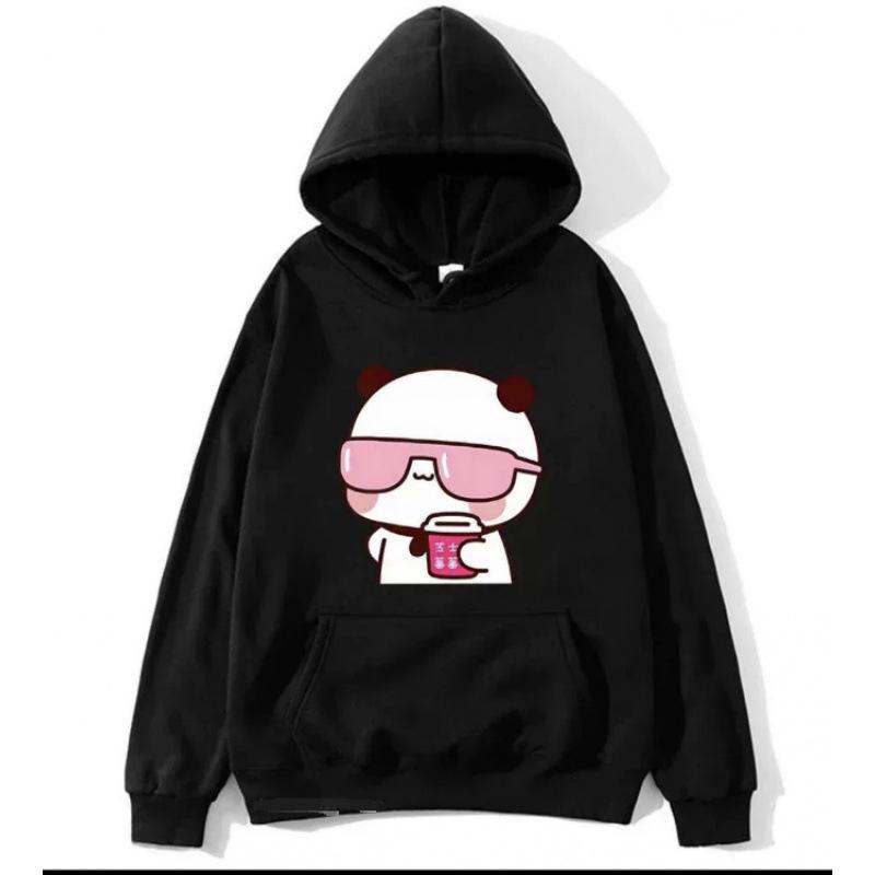 Autumn-Winter Women's Hooded Pullover Sweatshirt, European & American Style, Printed, Plus Size, Loose Fit, Thin Velvet, Trendy Ins.