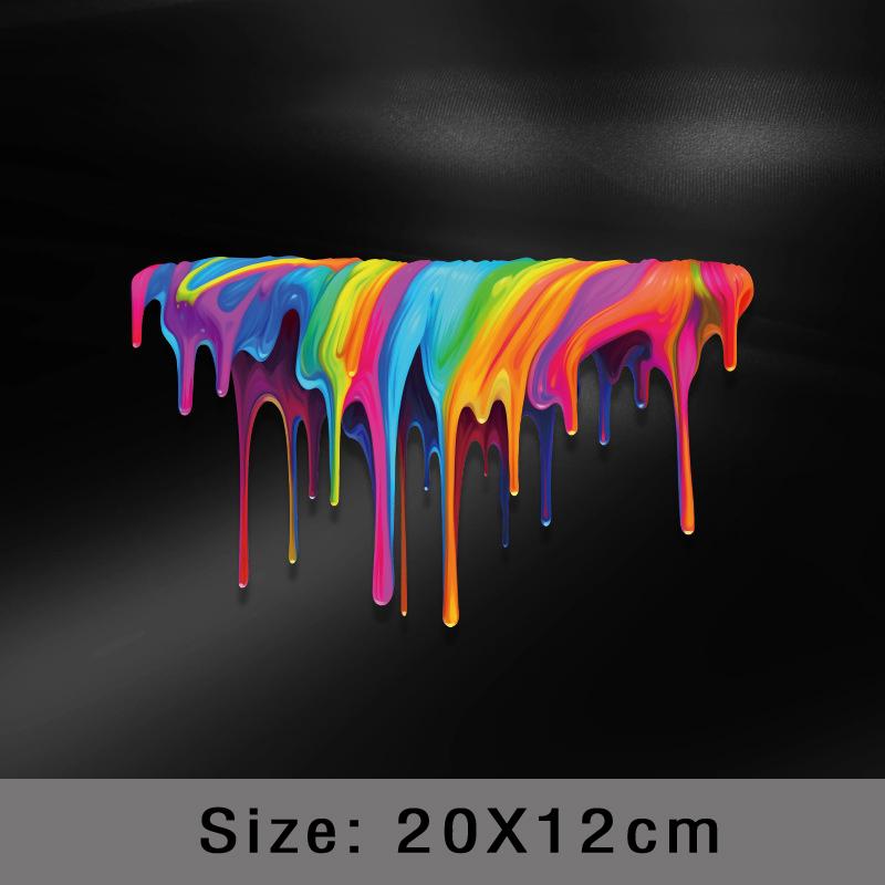 Auto Regenbogen Farbe Graffiti Auto Zubehör Aufkleber Vinyl Für Lkw Motor Aufkleber Seite Körper Kraftstoff Tank Vans Fenster Aufkleber