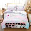Set de lenjerie de pat Magical Girl Site Single Twin Full Queen King Size Set de pat Aldult Copil Dormitor Seturi de huse de pilotă Set Kawaii de cearșaf de pat
