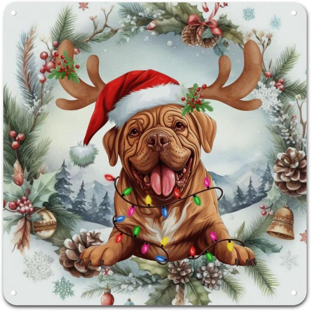 Christmas Metal Wall Art for Home Living Room Kitchen Decor