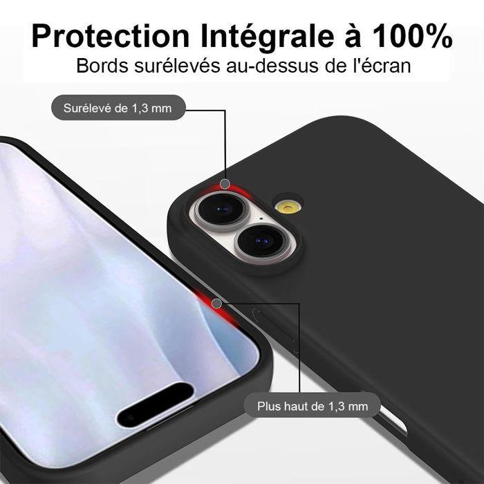 Coque pour iPhone 17, Protection TPU Souple Antichoc avec Bandoulière Rose Blanc