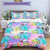 Colorful Cartoon Monster Starry Bedding Set Personalized Washable Custom 3Pcs Duvet Cover Pillowcases Soft Microfiber Home Bedroom Gift