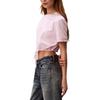 Calvin Klein Short Sleeve Solid Color Round Neck Crop T-Shirt Women tops 47F231G-8Z6