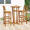 Day and Night - Day and Night Garden Table and High Stools 3 Pcs Solid Acacia Wood