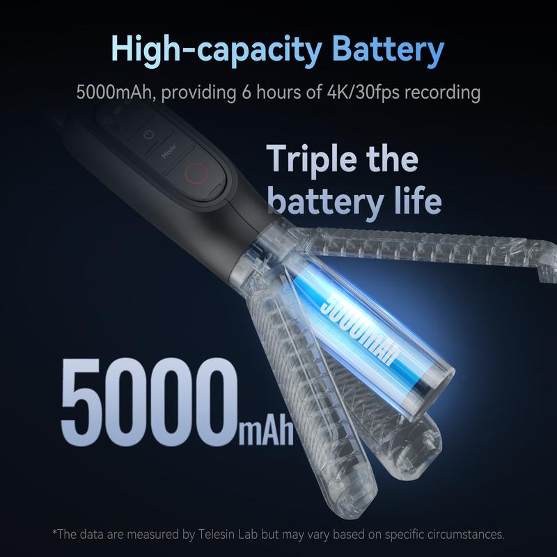 TELESIN 5000mAh Power Bank 360° Rotace Nabíjení Selfie Tyč Dálkové Ovládání Stativ Pro Gopro Hero 13 12 11 10 9 MAX