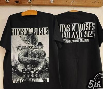 Koszulka w stylu World Tour 2025 – Koszulka unisex inspirowana zespołem Guns N’ Roses