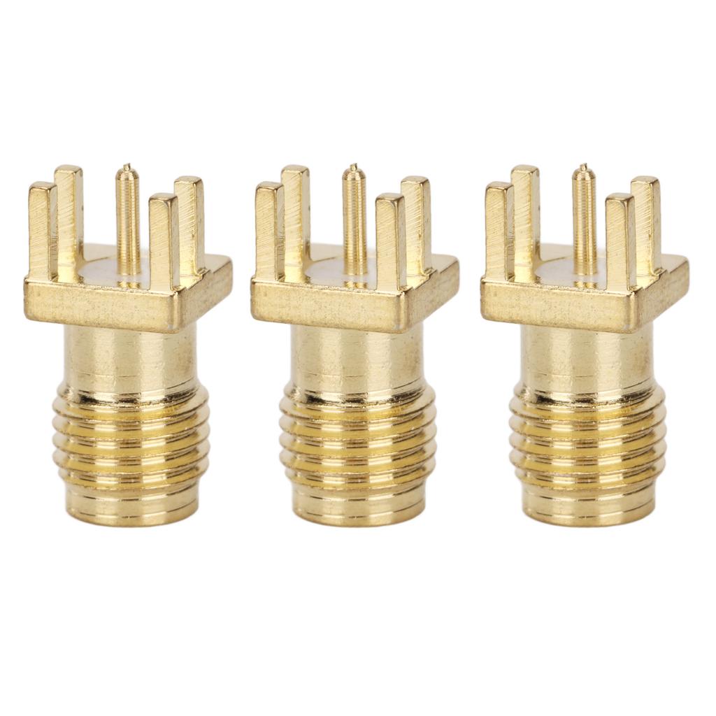 100 Pcs SMA Female Base Socket 4 Pin RF Connector Wide Bandwidth SMAKE Edge Mount Connector Adapter