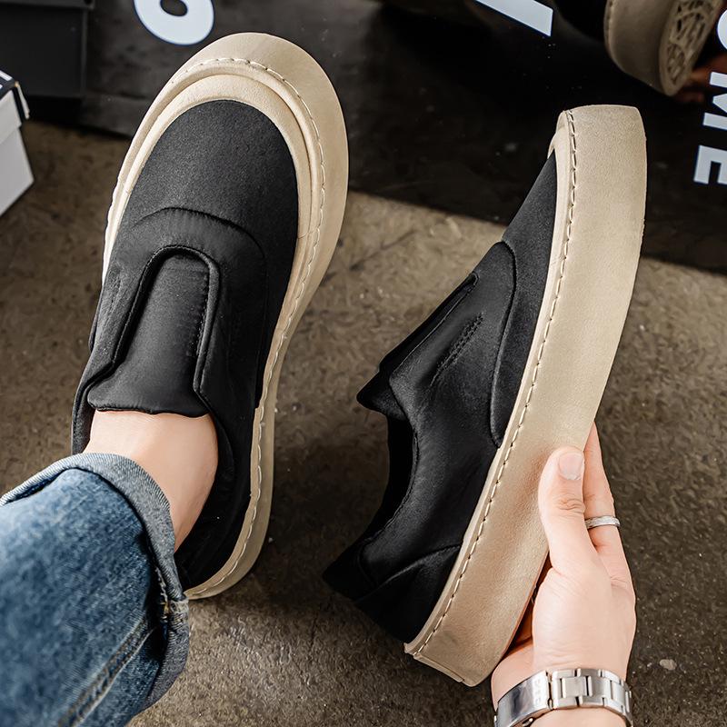 Casual Men's Shoes 2025 New One-pedal Lazy Shoes Cloth Surface Breathable Board Shoes Trendy Versatile Soft-soled Canvas Shoes Men