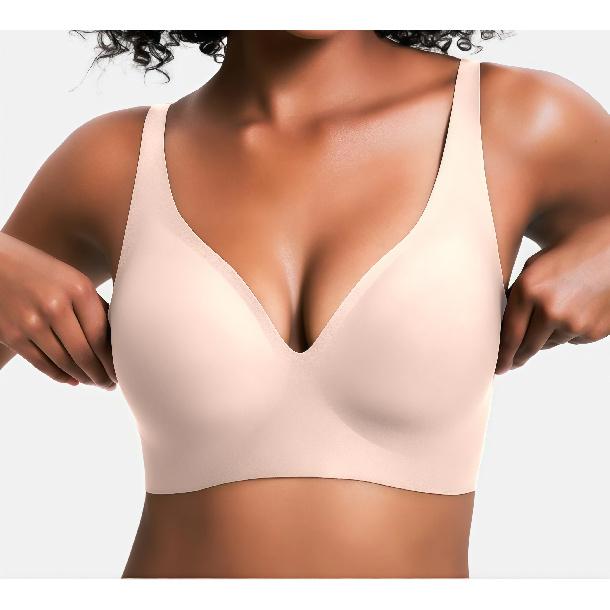 Zeriluna Push-Up Seamless Bra Wireless Invisible Bra for Small Busts Polyamide Spandex