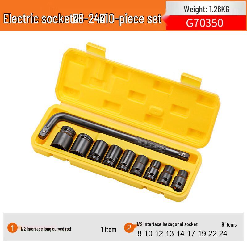 10-Piece Heavy-Duty Electric Socket Wrench Set фото