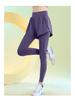 High-Waisted Fleece-Lined Yoga Pants for Women - Faux Two-Piece, Butt-Lifting, Slim Fit, Perfect for Autumn and Winter Fitness & Running