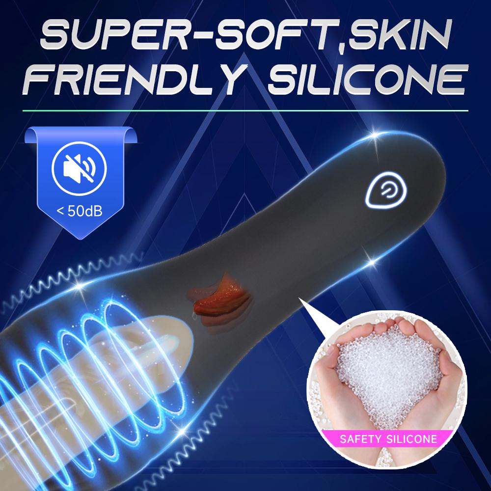 Automatic Tongue Licking Vibrator Powerful Vibrating Glans stimulation Climax Delay Stamina Trainer Orgasm  Adult Toys for Men
