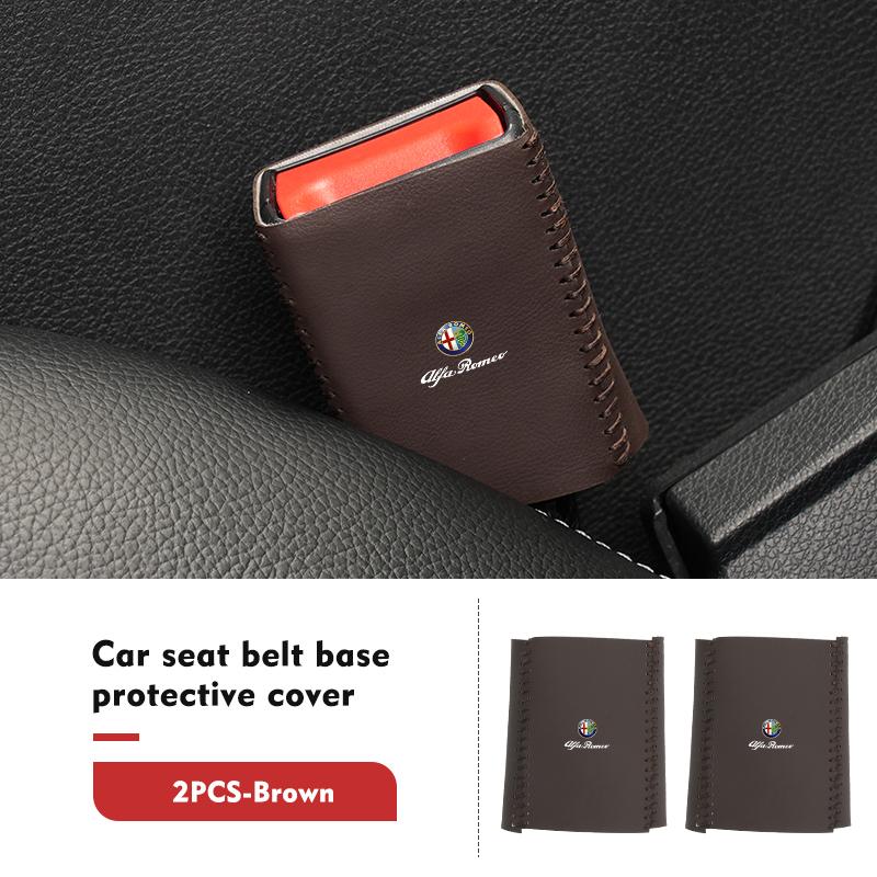 YMSOV1 Car Seatbelt Buckle Cover Protector Cover Anti-scratch Cover For Alfa Romeo Giulietta GT 159 147 156 Mito Brera Giulia Spider F1