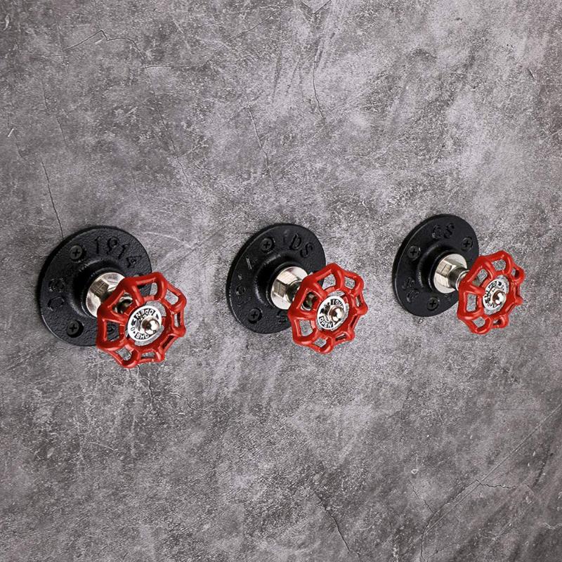 1Pc Vintage Porch Garage Hanging Hooks Creative Iron Style Industrial Water Pipe Clothes Wall Bracket for Bathrobe Towel Scarf