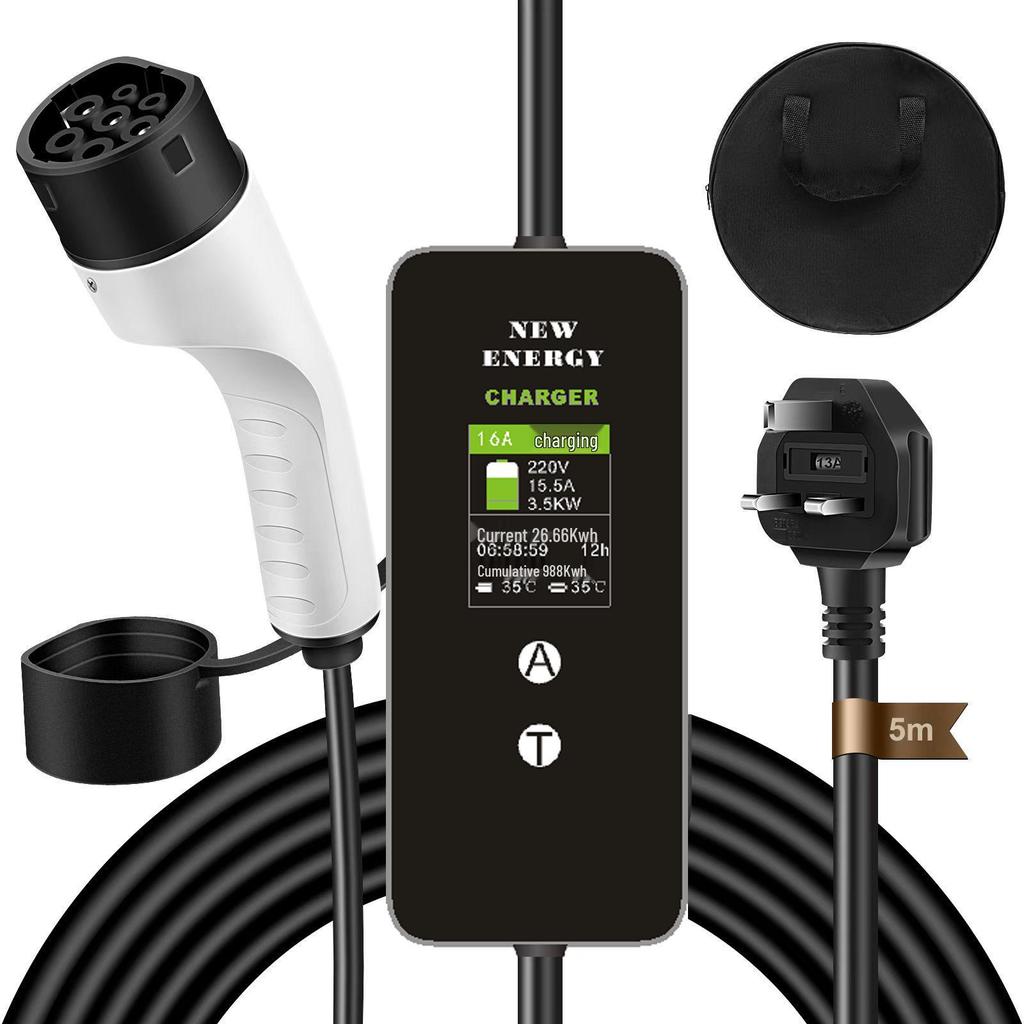 Typ 2 EU-standard EV-laddare med EU/US/AUS/UK-kontakt för elfordon