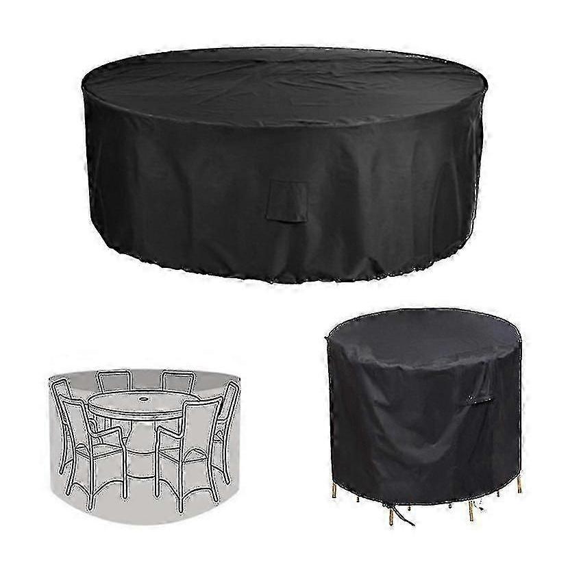 Round Furniture Dustproof And Waterproof Cover, Outdoor Garden Table Furniture Protective Cover