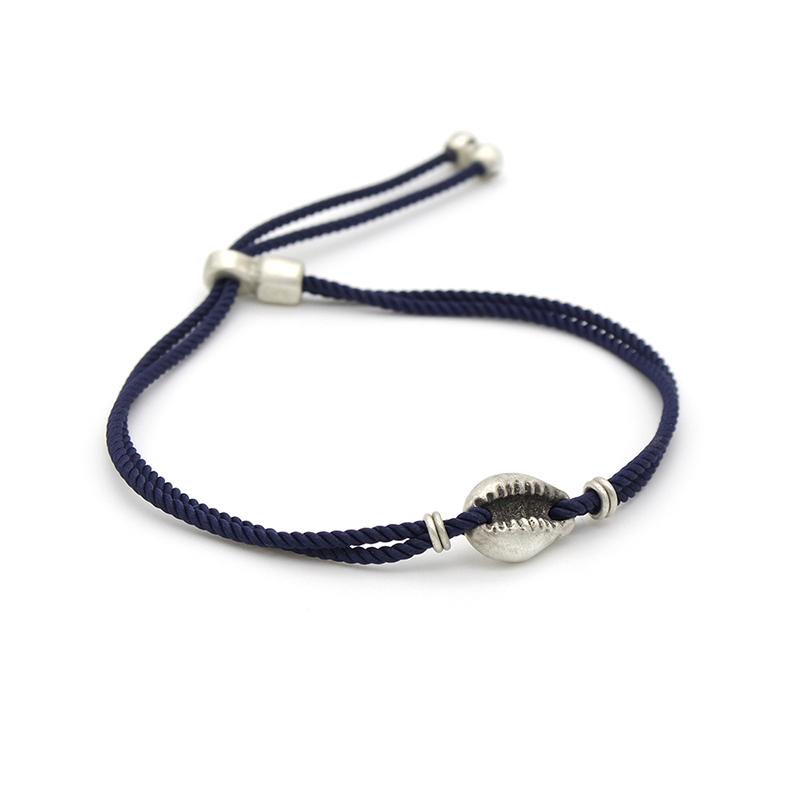 Oddcollet Shell String Bracelet (Navy)