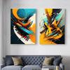 Musical Instruments Guitar Saxophone Piano Clarinet Abstract Posters Prints Canvas Painting Wall Picture for Living Room Decor