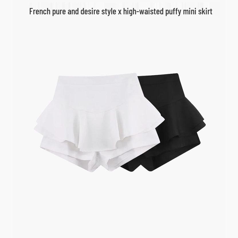 New Pure Desire High-Waisted A-Line Puff Skirt Pants - Summer Midi Skirt