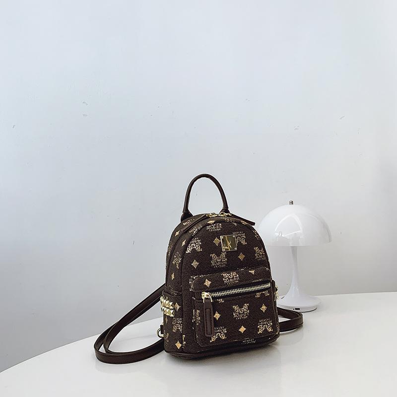 

Ретро женская сумка через плечо с высокой текстурой, модная, простая и универсальная, в студенческом стиле, большая вместимость, маленькая сумка на спину