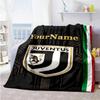 Juventus Customize Text Blanket Cozy Customizable Blanket Ultra-Soft Suitable for Office Sofa Seaside Home Decor All-Season Use
