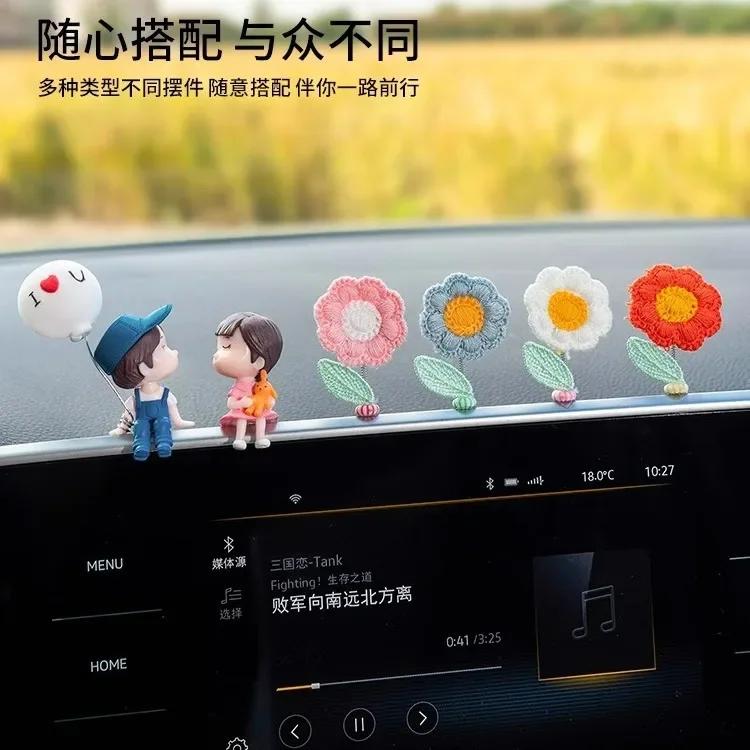 2025 Hot Window Sill Decor Creative Healing Series Cute Flowers Center Console Window Side Interior Products Cute Flowers Bloom