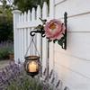 Iron Art Wall Mounted Hanger Colorful Bird Cage Rack Multi-functional Plant Hanging Bracket  Indoor