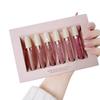 HANDAIYAN 6Pcs Rose Matte Liquid Lipstick Set Waterproof Non Stick Long Lasting Lip Gloss Lip Makeup